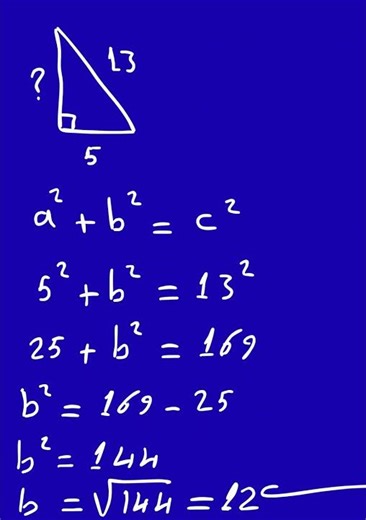 The Pythagorean Theorem example #math