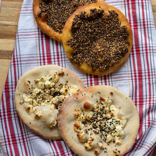 Manakish - soft Middle Eastern flatbread