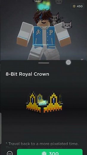 Buying 8-Bit Royal Crown in Roblox 🤩👑