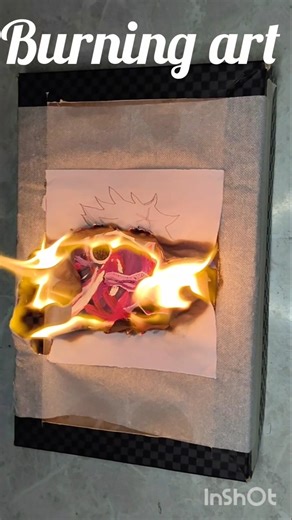 Burning art #shorts #art #burning