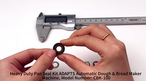 6PCS Heavy Duty Pan Seal Kit Fit for Cuisinart Bread Maker Model CBK-100 CBK-100SS Includes Seal Stainless Steel Flat Washer Clip and E-Clip Installation Guide Kitchen Breadmaker Machine Parts