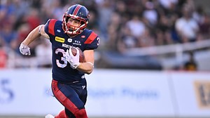 Travis Theis fields the punt at his own 30, weaves through defenders, and explodes, going 80 yards untouched for a spectacular punt return touchdown. | CFL