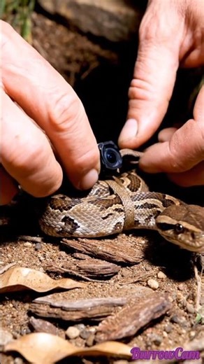 POV: Juvenile Burrowing Python Camera Enters Hidden Underground Tunnel System