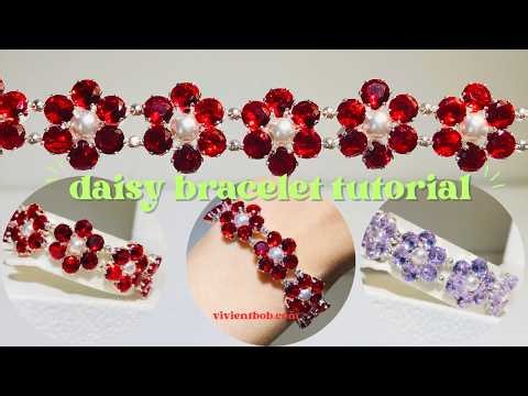 DIY Daisy Bracelet Tutorial ASMR no Editing | How to Make Handmade Jewelry | Friendly for Beginners