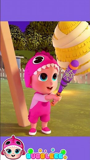 Ovo Surpresa Piñata de Halloween🎃🥚 | Aprenda Cores | Canção Quebra o Ovo | Bubbleee Canções Infantis