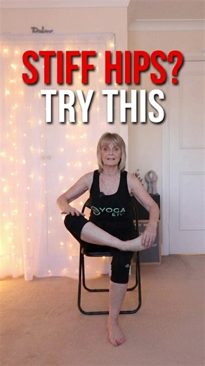 Relieve Tight Hips in 50 Seconds! (Chair Yoga)
