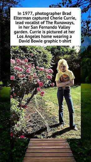 Cherie Currie in Her Garden (1977) 🎸 #CherieCurrie #TheRunaways #1977