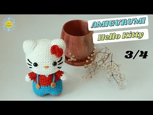 #103 | Amigurumi Hello Kitty Cat Pattern (3/4) | How to crochet Amigurumi Characters | ‪@AmiSaigon‬