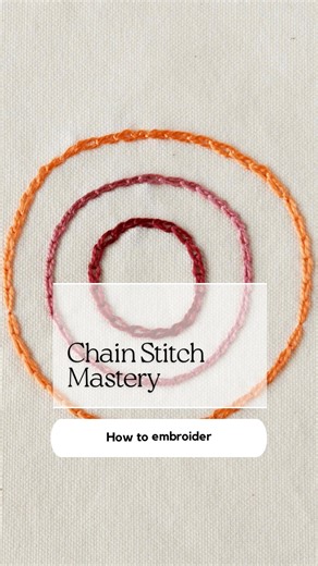 Unlock the Secrets of the Chain Stitch Hand Embroidery! Dive into the intricate world of hand embroidery and learn how to make seamless junctions in Chain stitch and the Reverse chain stitch! #EmbroideryTutorial #EmbroideryTips #learnembroidery #embroidery #handembroidery #embroiderystitch #chainstitch #chainstitchembroidery | Practical Embroidery