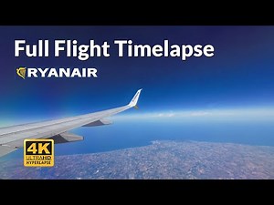 Full Flight Timelapse | Airplane Window View | Ryanair | Flying from Greece to Italy