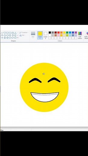 how to draw emoji in pc Ms paint #drawingtutorial #figuredrawingforkids a