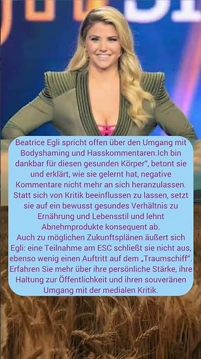 Beatrice Egli: „Ich bin dankbar für diesen gesunden Körper"