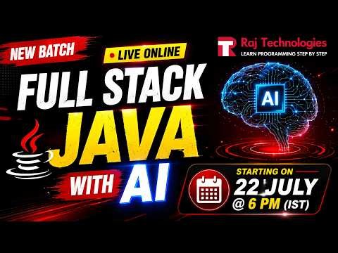 Learn Full Stack Java + AI in 2026 | Live Batch Starts July 22 (6 PM IST)