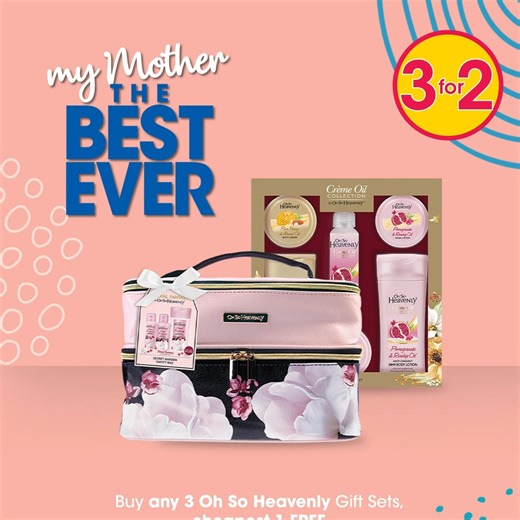 Clicks has gifts for everyone this Mother’s Day.💕 Spoil the woman in your life with a gift set or 3 and get the cheapest 1 FREE. Shop online or at a store near you until 12 May 2024. -> bit.ly/3xVZY5Y #MothersDay #SpoilMom | Clicks