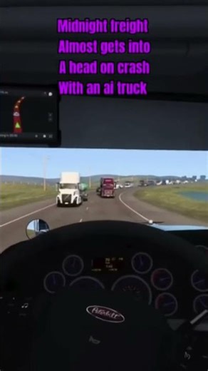 Midnight freight almost dies.. #americantrucksimulator #scary #shorts