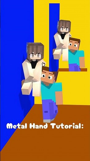 Minecraft Metal Hand Tutorial #shorts #gaming