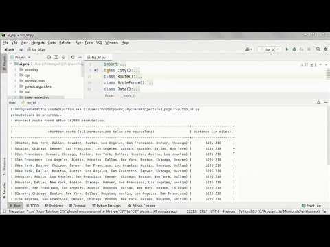 Traveling Salesman Problem (TSP) + Python + Brute Force (public version)