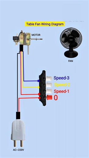 Table Fan Motor Wiring | Full Diagram Explained #Shorts #FanWiring #TableFan #Electrical #DIY