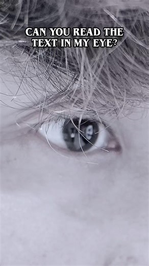 Can you read the text in my eye? #shorts #cool #tutorial #trending