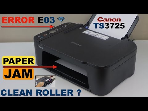 Canon Pixma TS3725 Paper Jam - Fix Error E03 - Clean Roller For Future...
