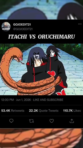 ITACHI VS ORUCHIMARU #animeedit #naruto #itachi #sasuke #narutoshippuden #shorts #anime #edit