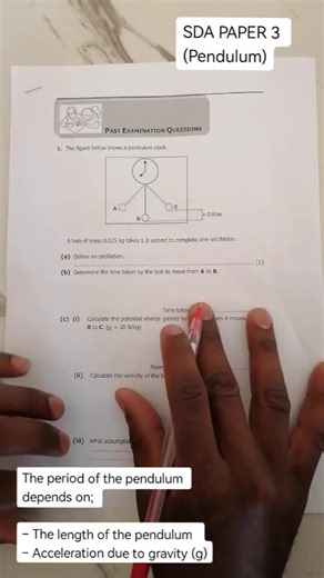 Pendulum Physics Problem Explained in SQA Paper 3