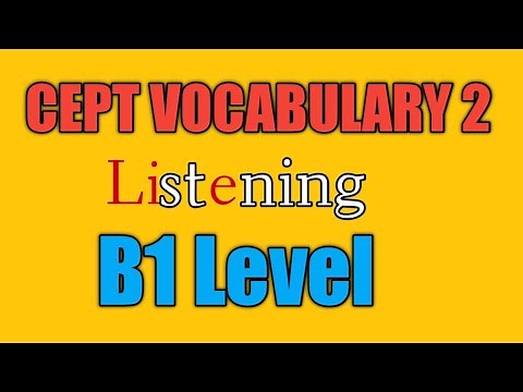 CEPT Practice- CEFR B1 LEVEL VOCABULARY QUIZ 2 with answer and audio