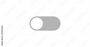 Power button on a black or white background. Turn on and turn off switcher. Motion graphic design. Alpha Luma. 4k video