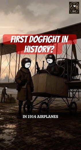 The First Air to Air Battle in History | WW1 Animated Shorts #ww1 #worldwar #history #shorts