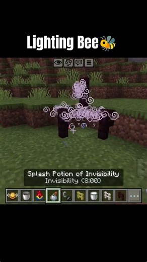 lighting Bee 🐝 #minecraft