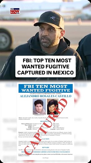FBI Director Kash Patel announced Friday that Alejandro Castillo, a fugitive on the FBI’s Top Ten Most Wanted list, was arrested last week in Mexico. Castillo, on the run in Mexico for nearly 10 years, was wanted by the state of North Carolina on charges for the murder of his former coworker, 23-year-old Sandy Ly Le, according to the FBI. “In August of 2016, Ly Le’s body was found in a wooded area of Cabarrus County, NC. Her vehicle was located at a bus station in Phoenix, Arizona - and Castillo