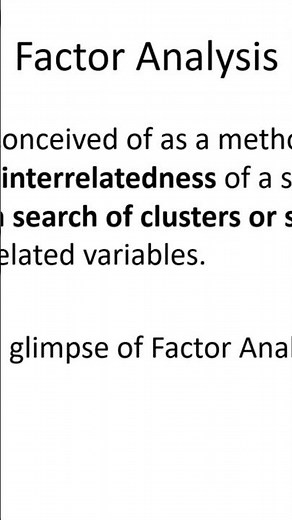 Simple meaning of factor analysis
