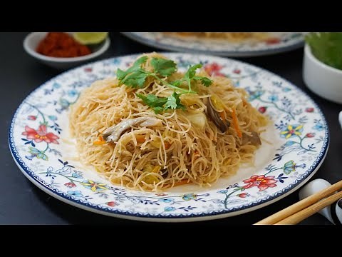 Vegan Fried Bee Hoon | 斋炒米粉 | Singapore Noodles | Rice Vermicelli | Char Bee Hoon