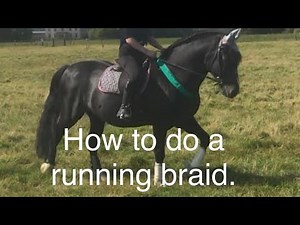How to do a running braid / crest plait on your horses mane | Karen badrick | horse tips