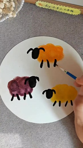 Colorful Sheep Painting Step by Step #colorfulsheep #sheeppainting #diy #fblifestyle | paper craft ideas