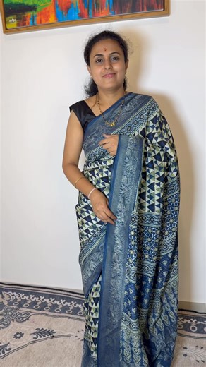 17K views · 199 reactions | Ajrak handblock print with Dola silk. For order please contact kranti pandit 7775806909 | मनभरी साडी | Facebook