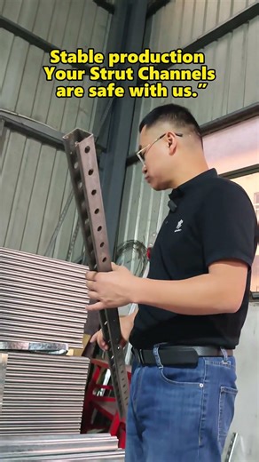 Strut ChannelWhat makes quality strut channels? 👇✅ In-house forming lines #strutchannel #RealFactory