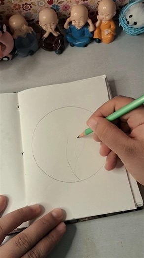 Autumn Leaves Circle Painting 🍁🧡 Easy Aesthetic Art#short #trending #painting #viral