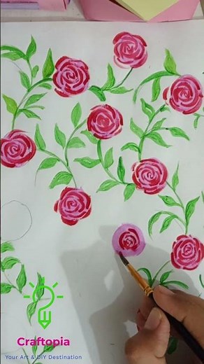 Easy Rose Painting DIY