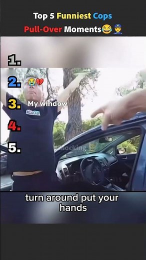 Top 5 Funniest Cops Pull-Over Moments😂(Unexpected Reactions) #cops #ranking #funny