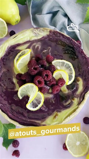 Flan vegan citron framboise