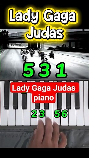 Lady Gaga Judas piano tutorial #judas #ladygaga #shorts #piano