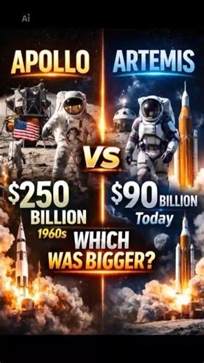 Apollo vs Artemis: Why the 1960s Moon Mission Cost $250 BILLION! 🚀 #viral #shorts