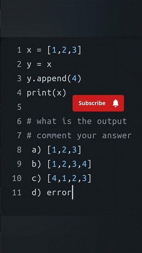 Python quiz - List Methods#coding #pythontutorial #programming #pythonforbeginners