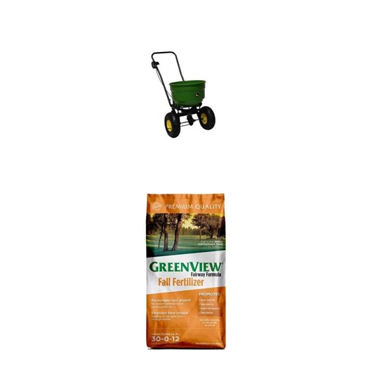 50 lbs. Push Broadcast Spreader and Fairway Formula 45 lbs. Fall Lawn Fertilizer (30-0-12) Combo - The Home Depot