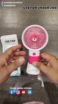 Mini USB Handheld Fan Portable Rechargable 😎 #fan #minifan #rechargablefan #shorts #flipkartfinds