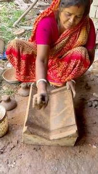 Traditional clay tile making process. #clay #shorts