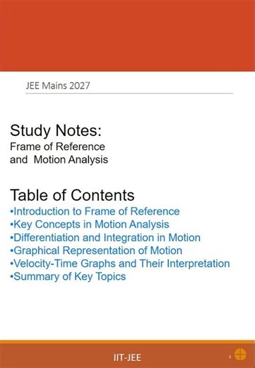 IIT JEE 2027 – Physics Chapter 3 Study Notes Part 12 [6. Summary of Key Topics]