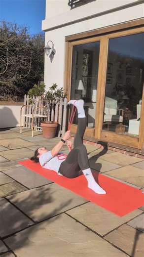 How to do a Banded Hamstring Stretch | Postpartum Exercise Demonstration | Fit as a Daisy How to do