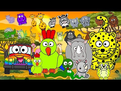 Mommy & Baby Safari Animals 🦁+ Learn ABCs, Counting & ANIMAL Sounds for Kids!